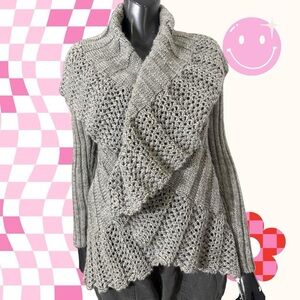 Y2K &boho vibes Bosebelking Textured cardigan Sweater / wool blend